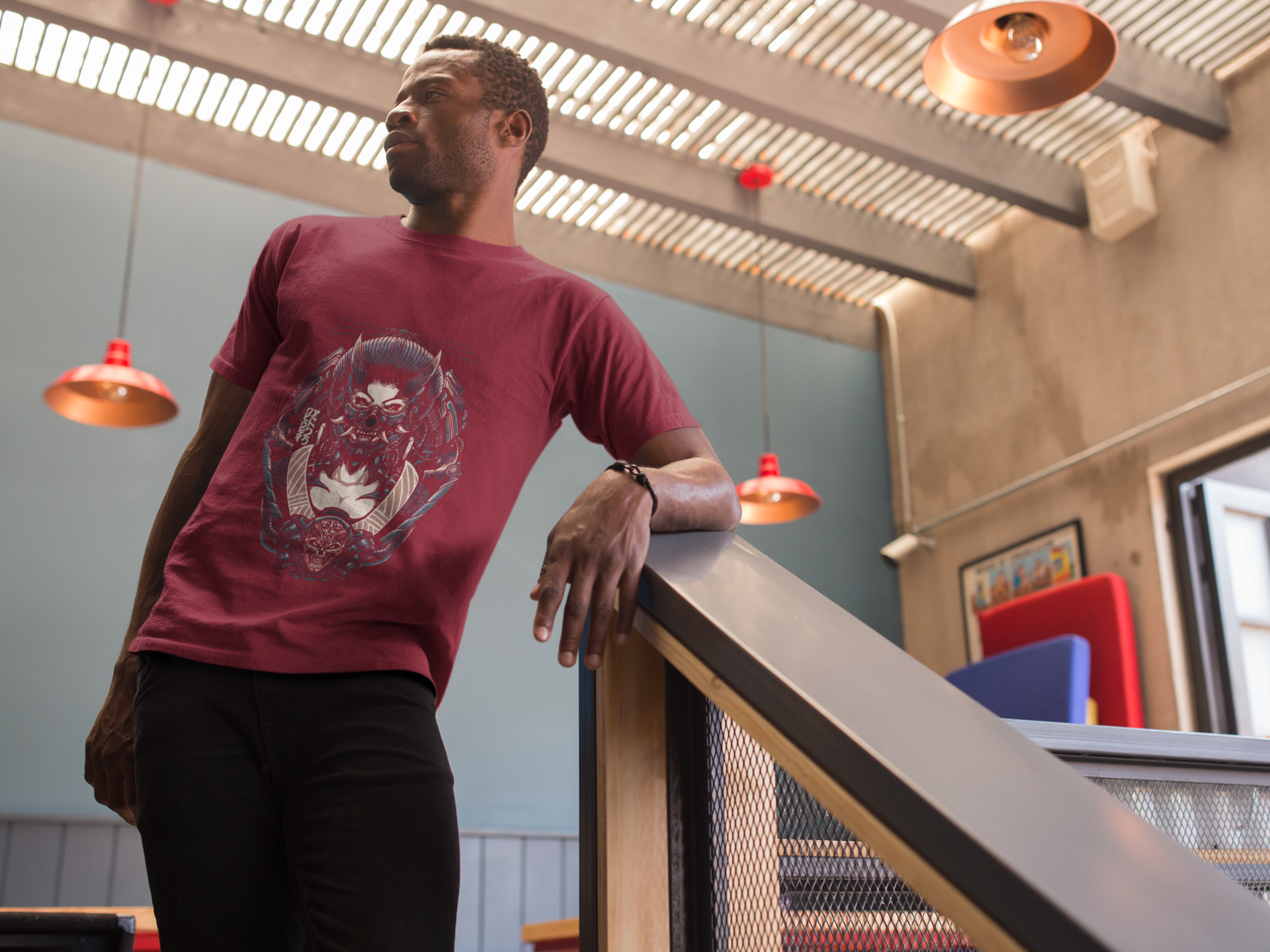 Cyber Oni T-Shirt: Merge Tradition with Futurism