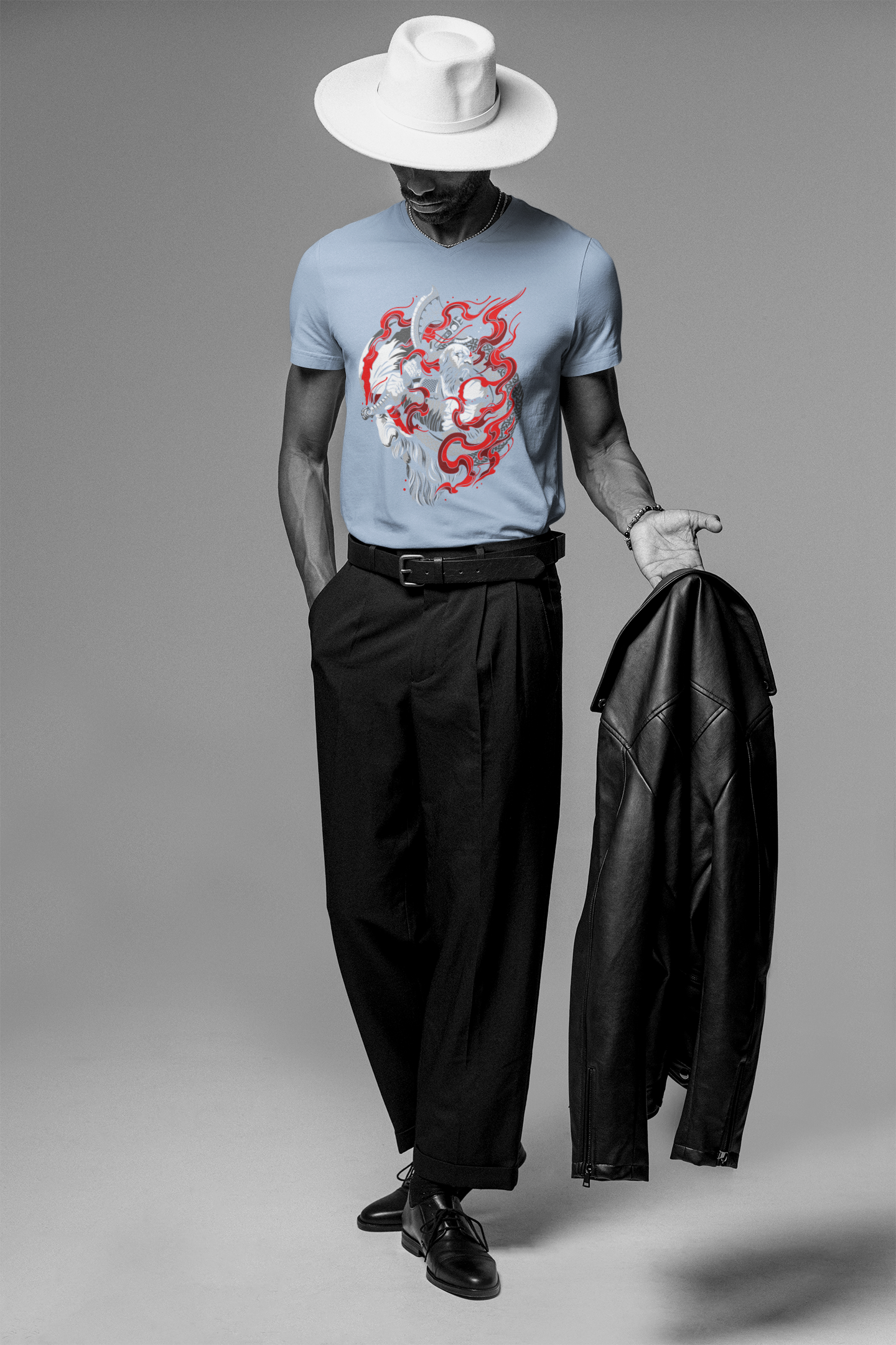 Samurai Fire T-Shirt: Ignite the Warrior Within